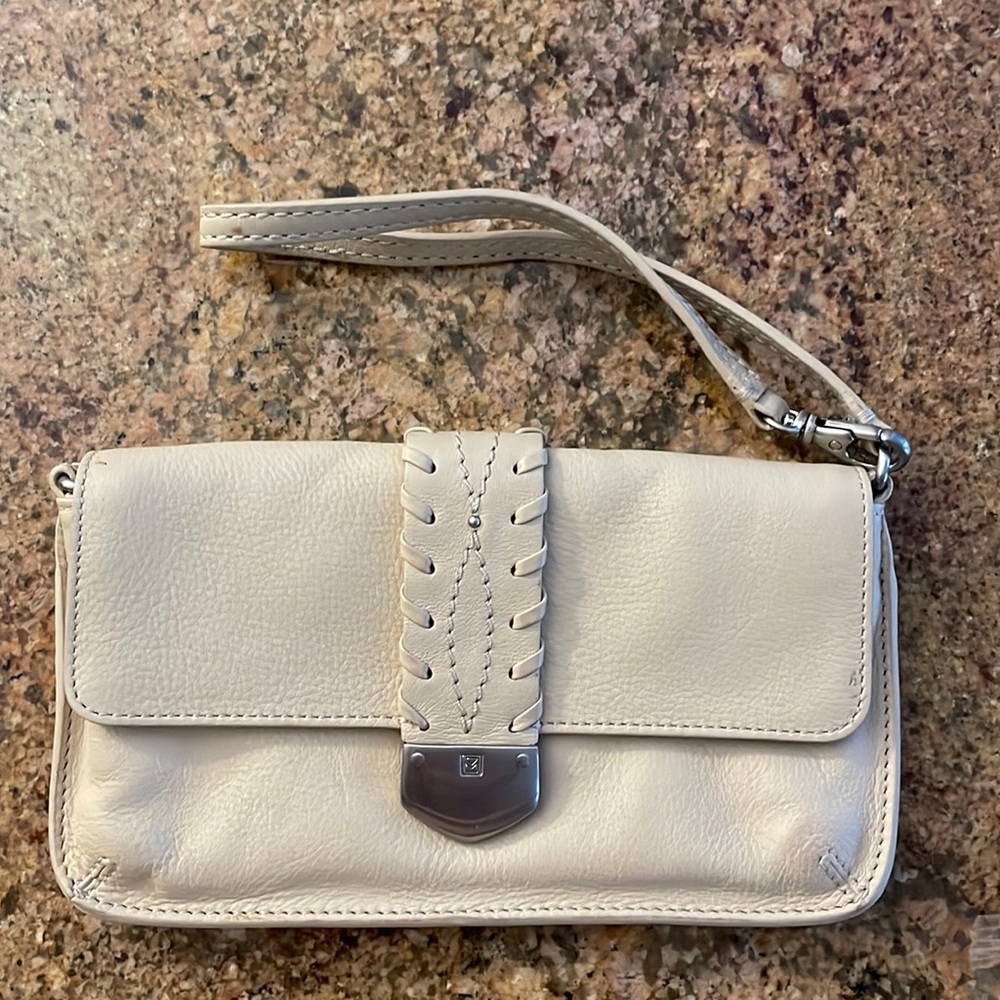 MICHAEL Michael Kors Wristlet Wallet Cream Leather
